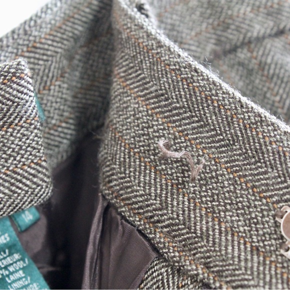 Lauren by Ralph Lauren Pleated Wool Tweed Trousers - Picture 8 of 9